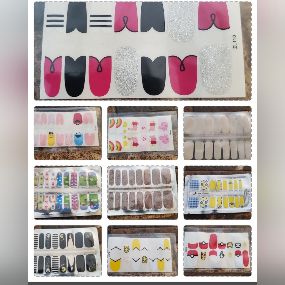 10 sets of nail decals NEW